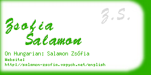 zsofia salamon business card
