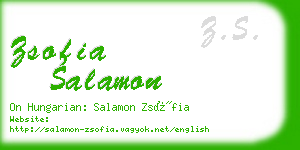 zsofia salamon business card